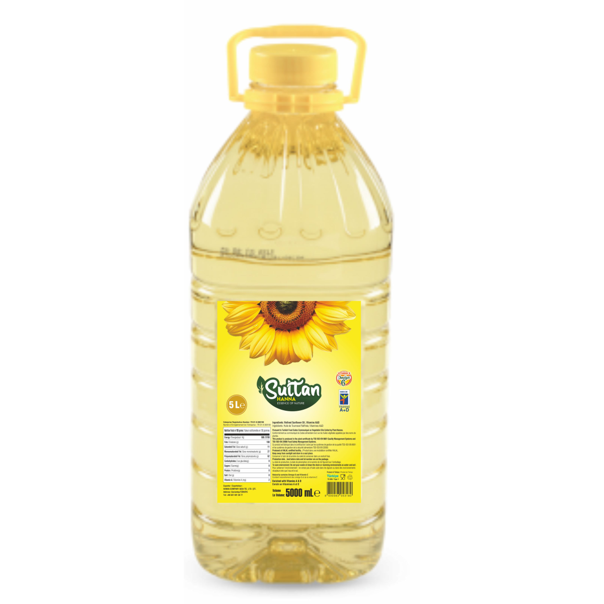 03 Hanna Sultan Ayçiçek Yağı 5000 ml - Görsel 1