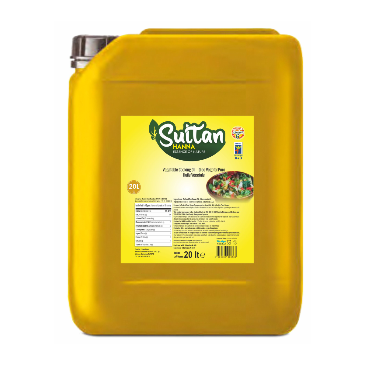 12 Hanna Sultan Palm Yağı 20 L - Görsel 1